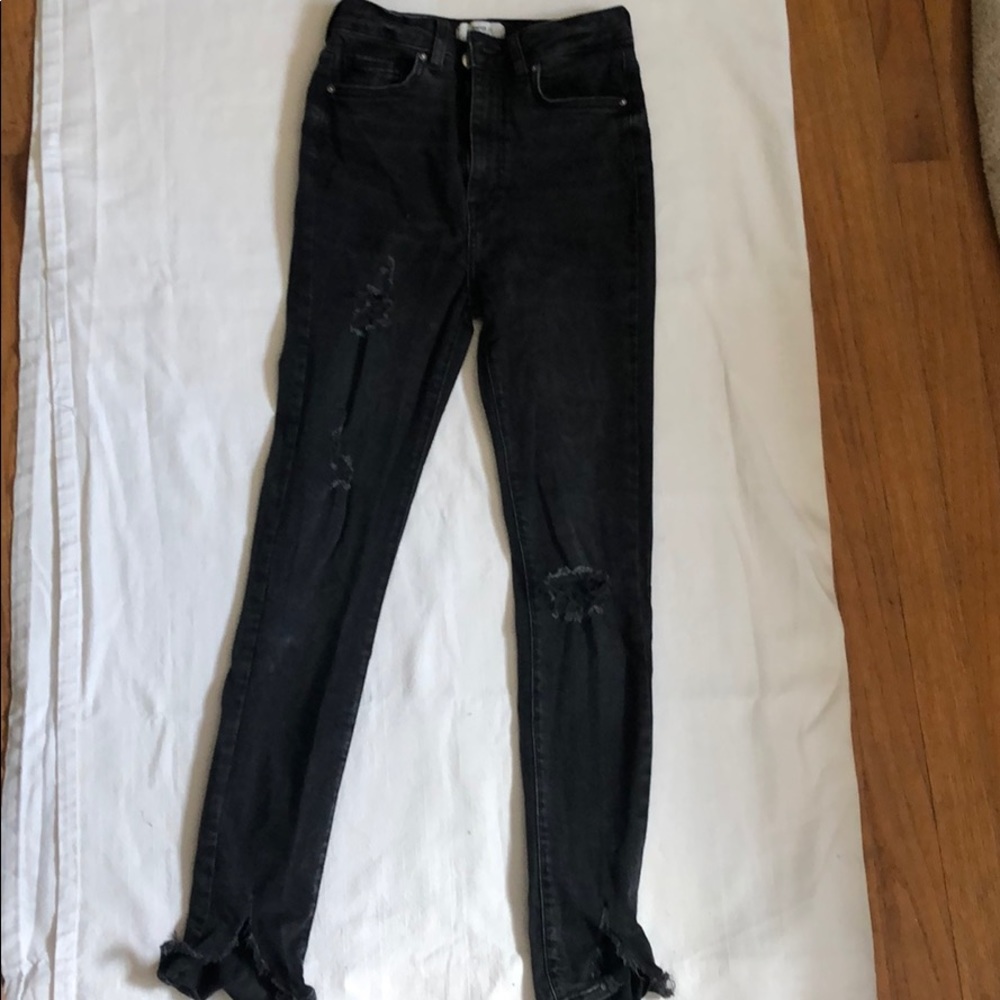 Black ripped jeans